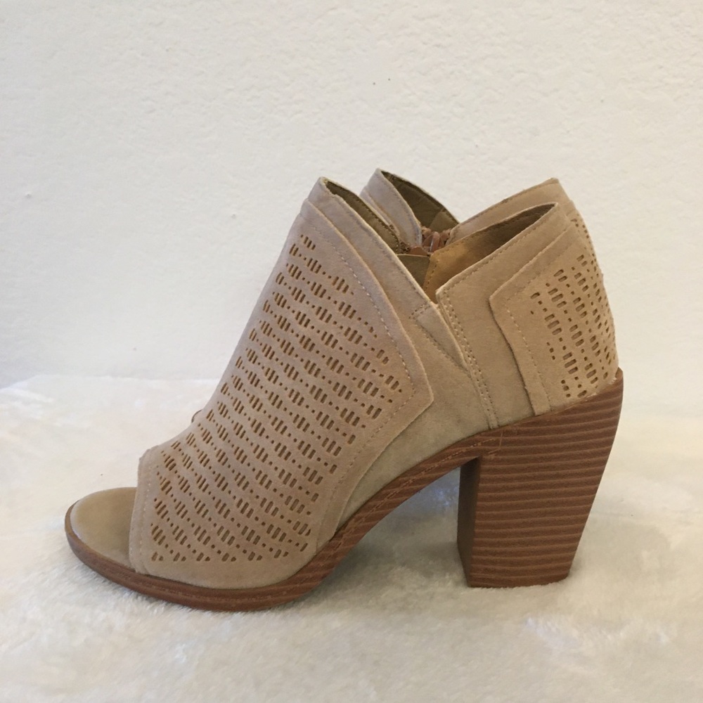 Celebrity Pink Sunrise Open toe heel ankle booties